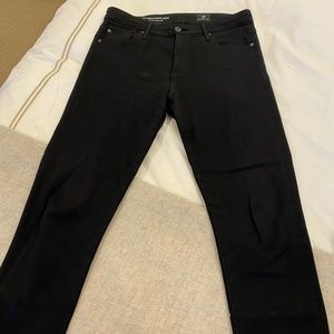 AG Farrah High Waist Ankle Skinny (Super Black)